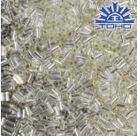 Zdjęcie - Koraliki TOHO Bugle 3mm Silver-Lined Crystal